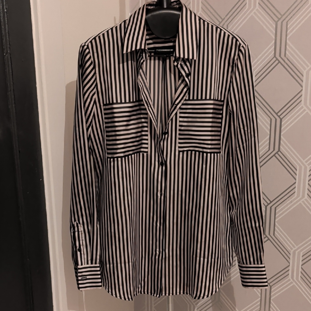 Banana Republic Monochrome Striped Shirt